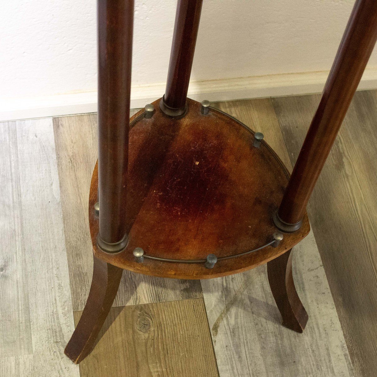 Etagere/base En Bois Et Verre, 20e Siècle, Style Liberty-photo-4