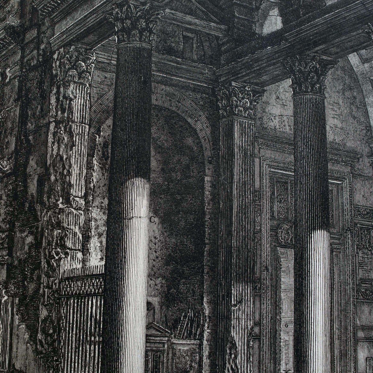 Piranesi Giovanni Battista, "internal View Of The Pronaos Of The Pantheon, 1769-photo-1
