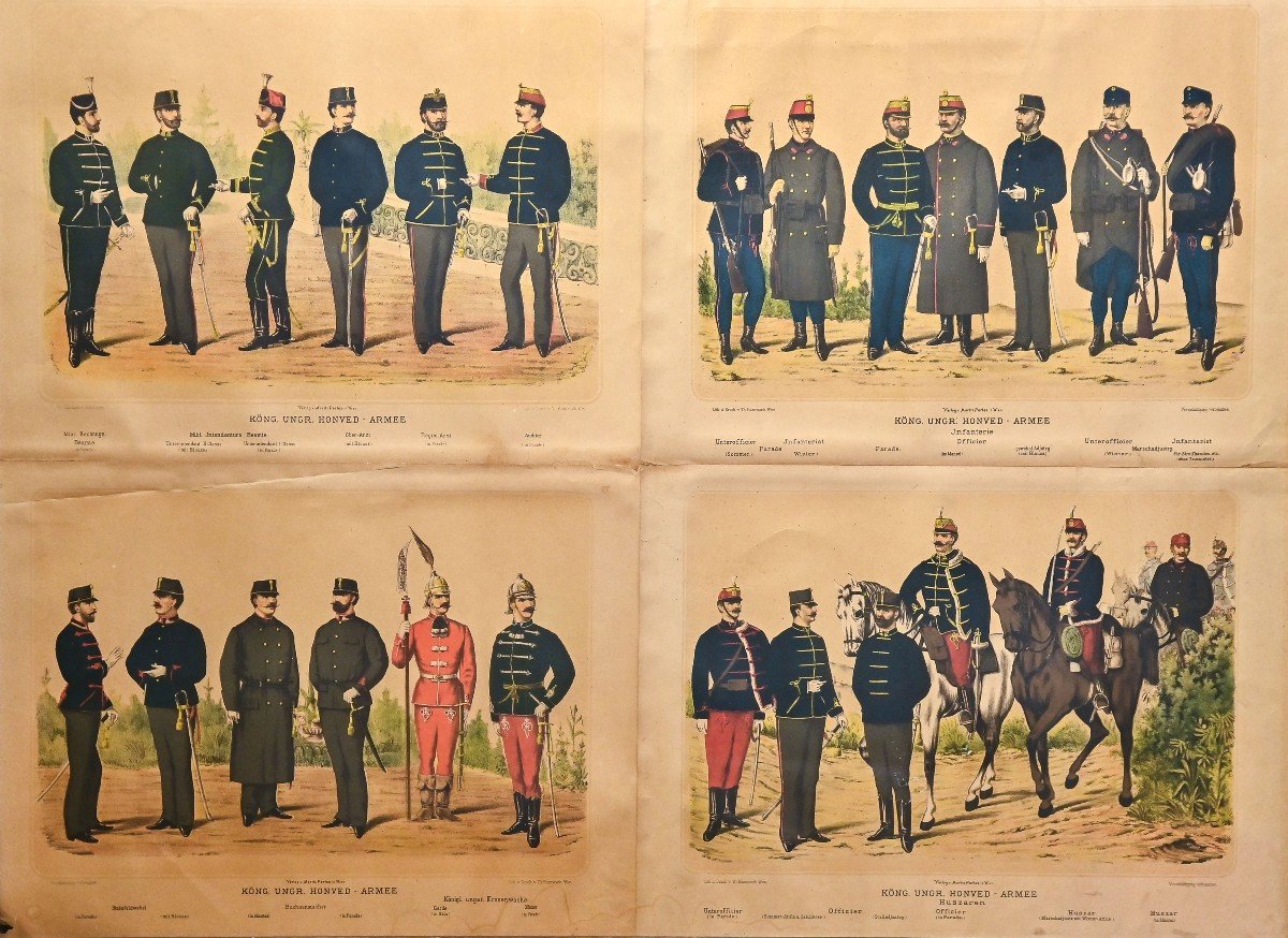 The Military Uniforms, Color Lithographic Prints, Early 1900s-photo-2