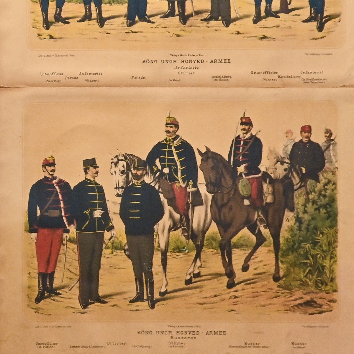 The Military Uniforms, Color Lithographic Prints, Early 1900s-photo-2