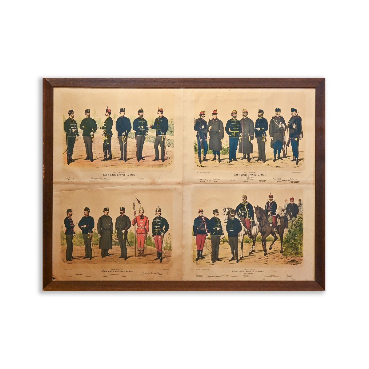 The Military Uniforms, Color Lithographic Prints, Early 1900s