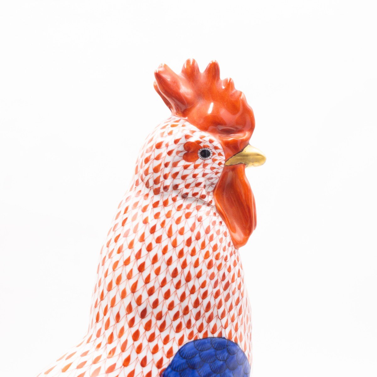 Herend, "big Rooster," Hand-painted Porcelain, Marked, 1920s-photo-7