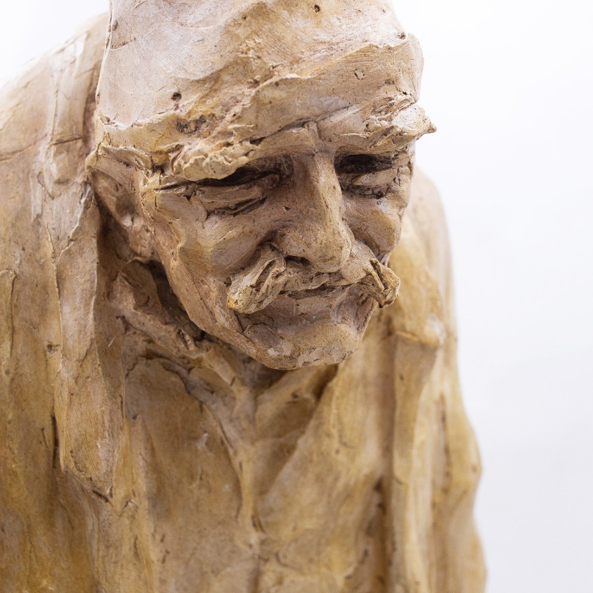 "mon Maître - Tòni Dël Fatin" - Sculpture En Plâtre De Sandrun-photo-7