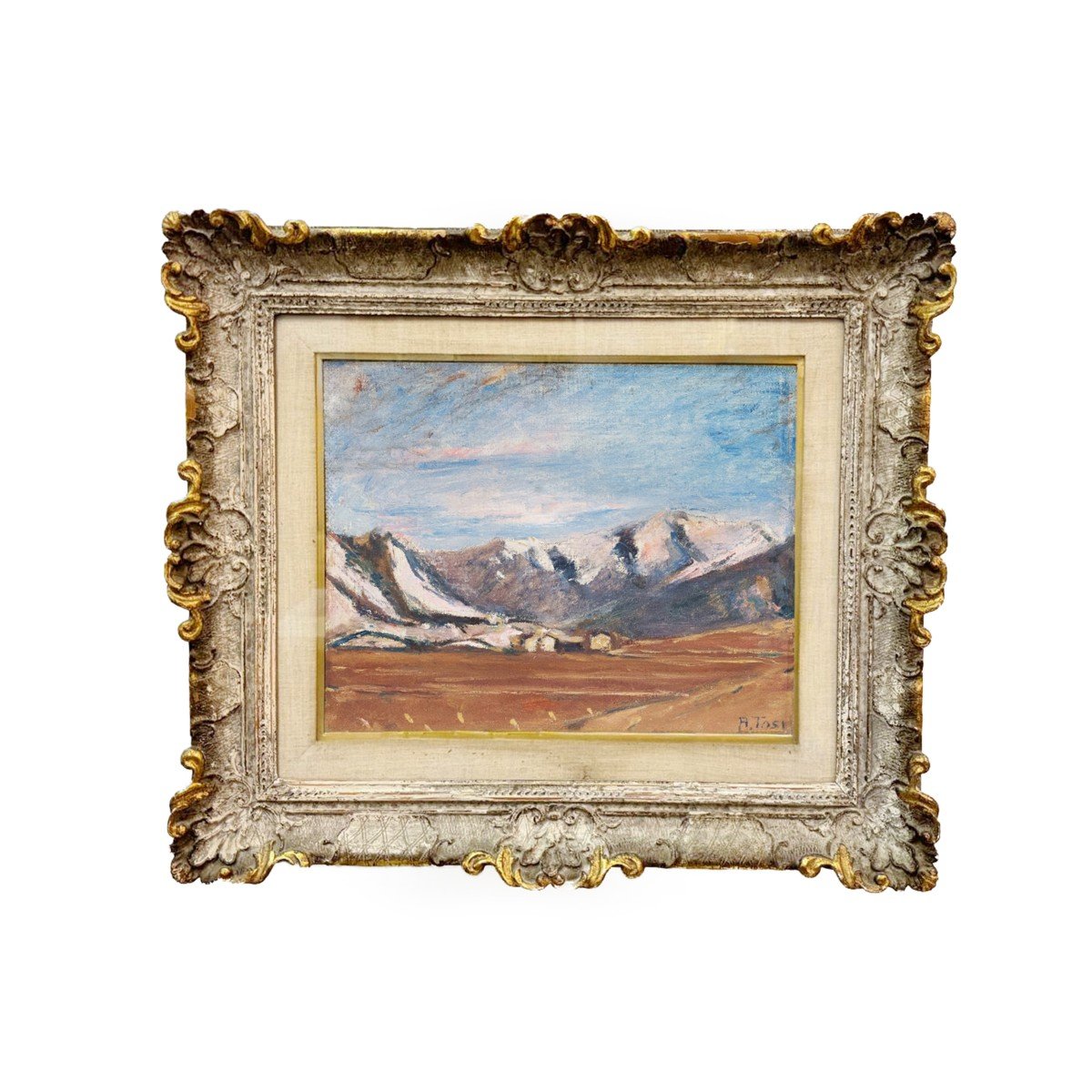 Arturo Tosi, Huile Sur Toile "paysage - Rovetta", Signée, 20e Siècle-photo-4