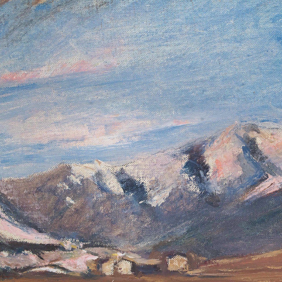 Arturo Tosi, Huile Sur Toile "paysage - Rovetta", Signée, 20e Siècle-photo-1