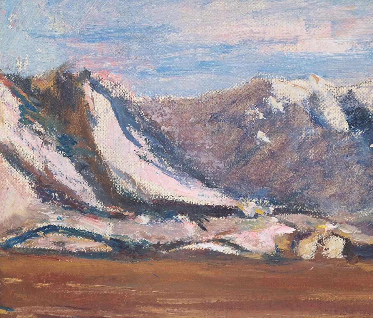 Arturo Tosi, Huile Sur Toile "paysage - Rovetta", Signée, 20e Siècle-photo-4