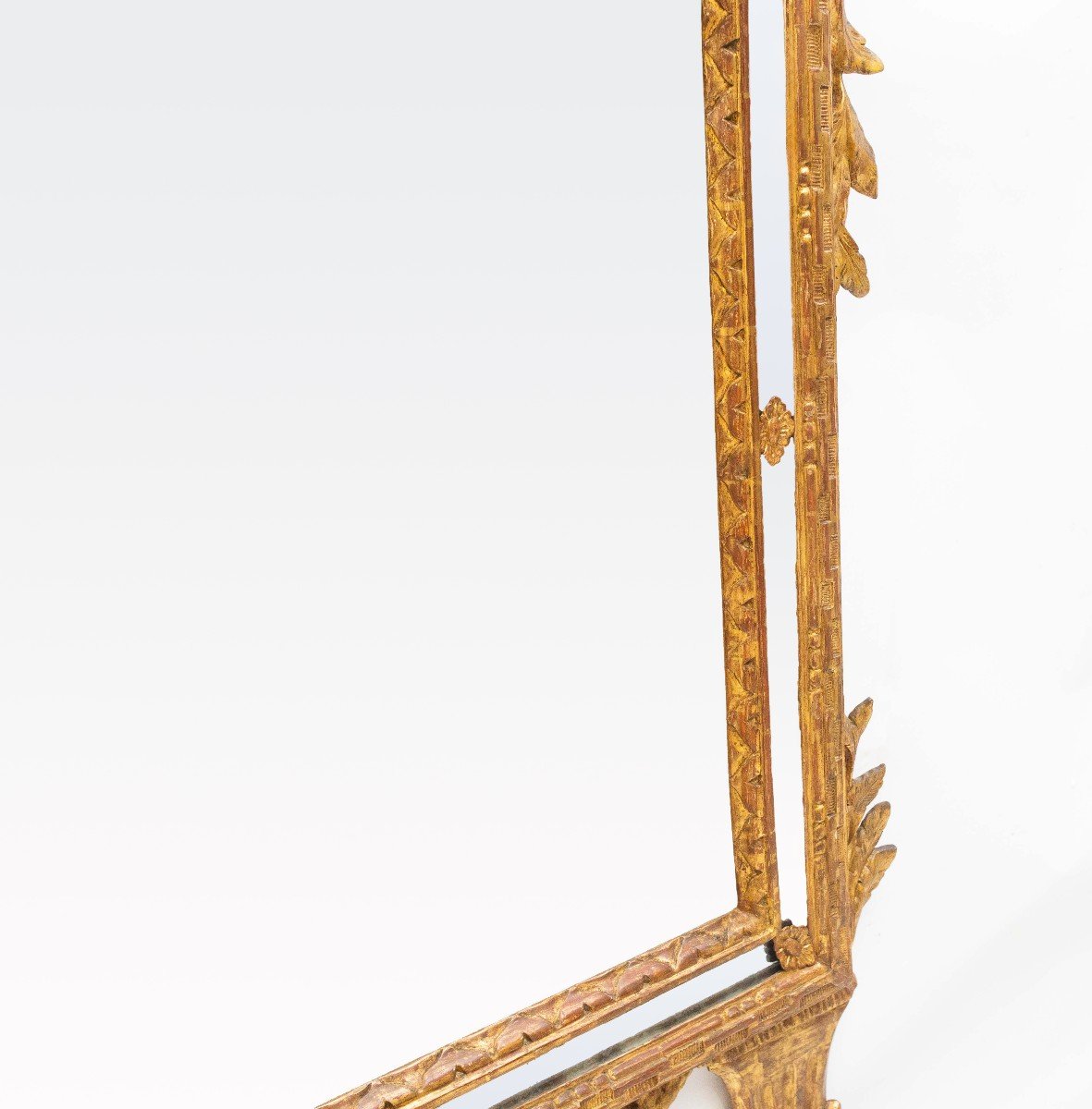 Miroir / Cheminée en bois doré, original 18ème siècle Louis XVI-photo-2