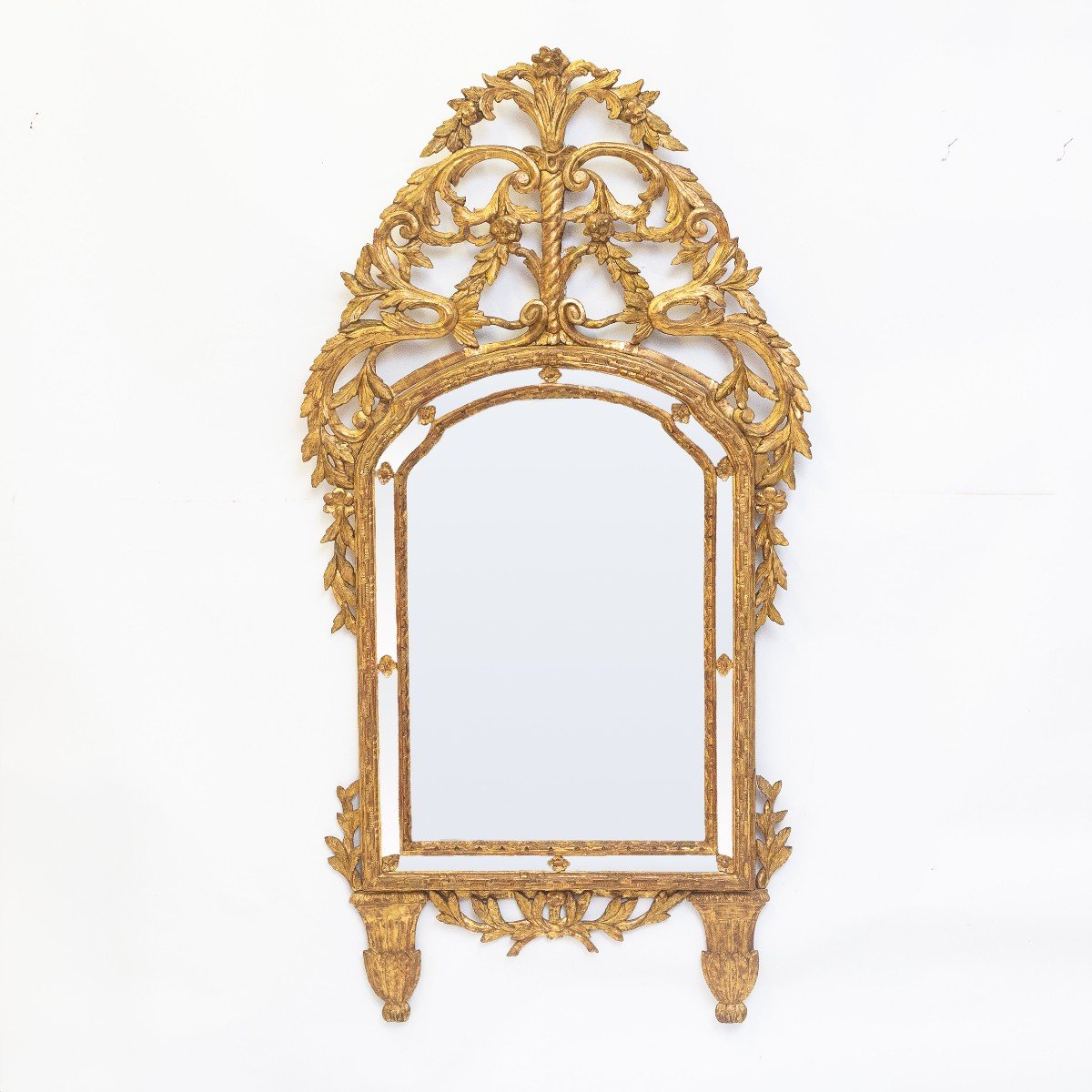 Gilded Wooden Mirror/fireplace, Original Louis XVI From The 1700s