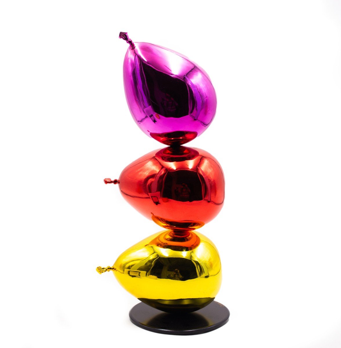 Philippe Berry, Sculpture En Bronze Et Argent Coloré, "ballons De Foire", éd. 8 Exemplaires