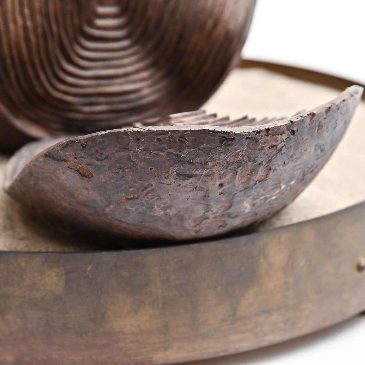 Sculpture En Bronze De Franco Zazzeri, Signée Et Datée 1976-photo-3