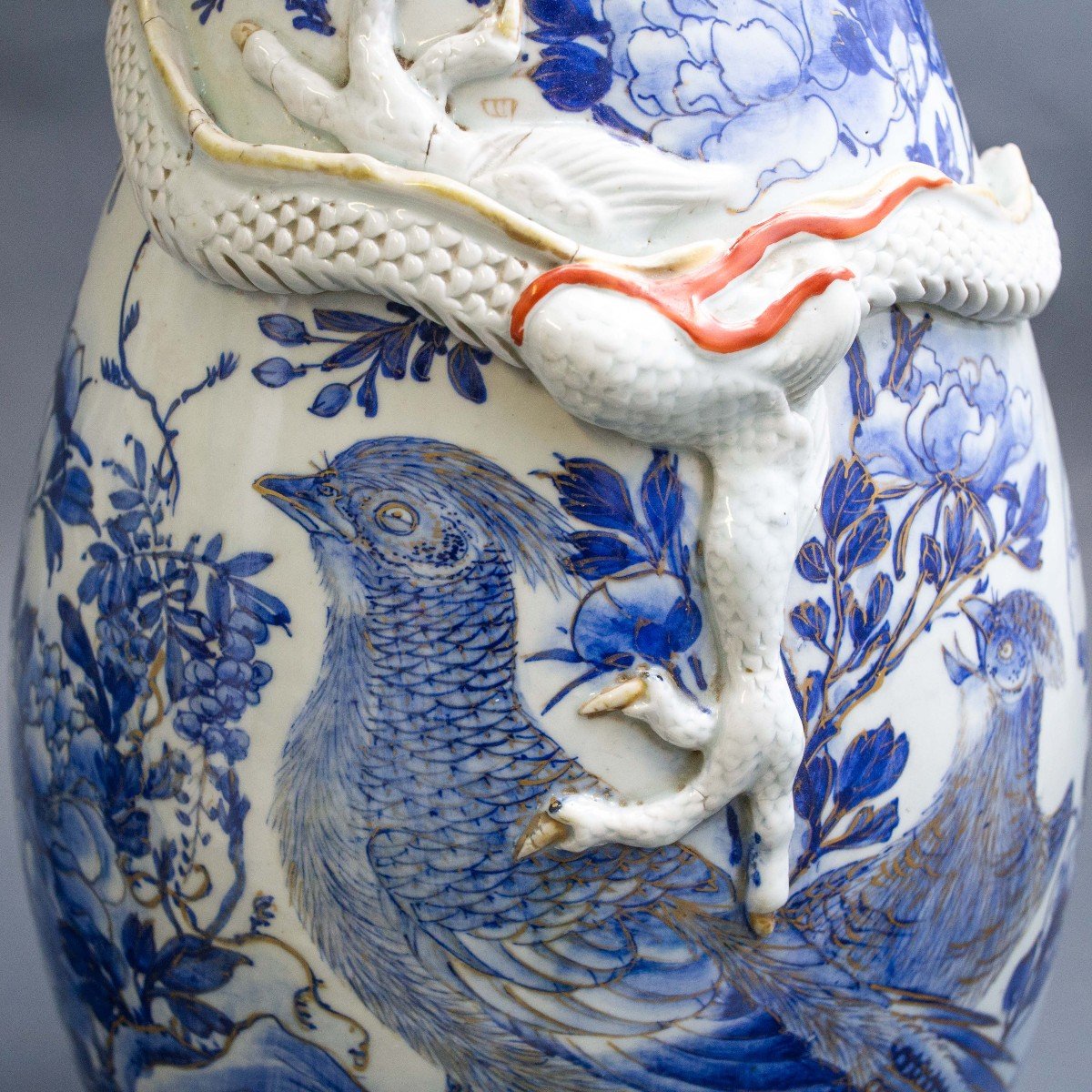 Pair Of Antique Oriental Vases - Origin Japan, Early 1900s Period-photo-1