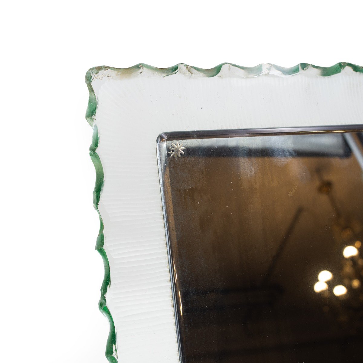 Fontana Arte Free-standing Glass Mirror, By Max Ingrand, 1940s-photo-2
