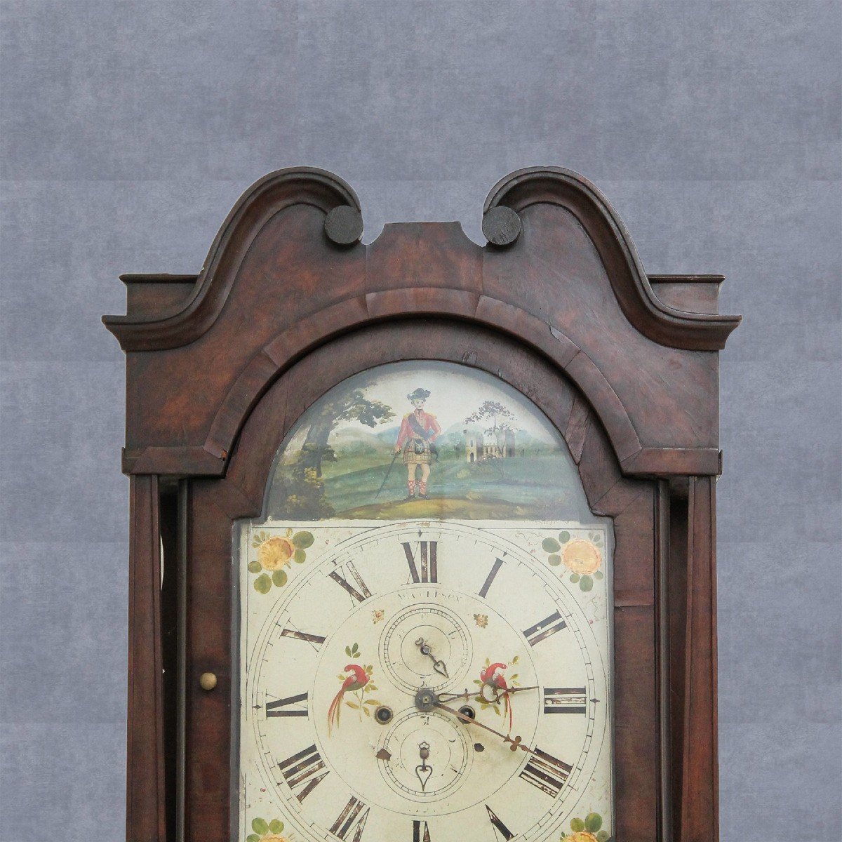 Large And Beautiful George III Style Mahogany Clock, Late 1700s Early 1800s.-photo-2