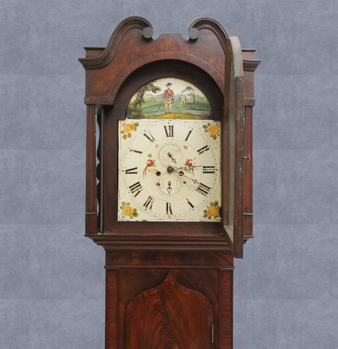 Large And Beautiful George III Style Mahogany Clock, Late 1700s Early 1800s.-photo-3