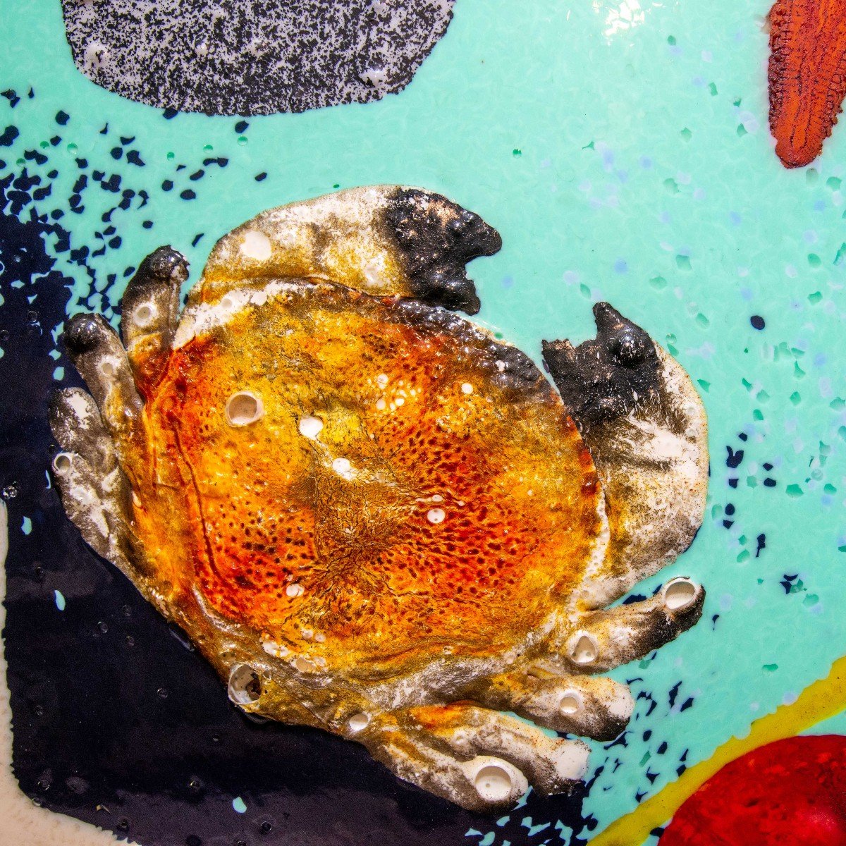 Omar Ronda, Genetic Fusions', Plastique Sur Panneau De Bois, Signé,1990-photo-2