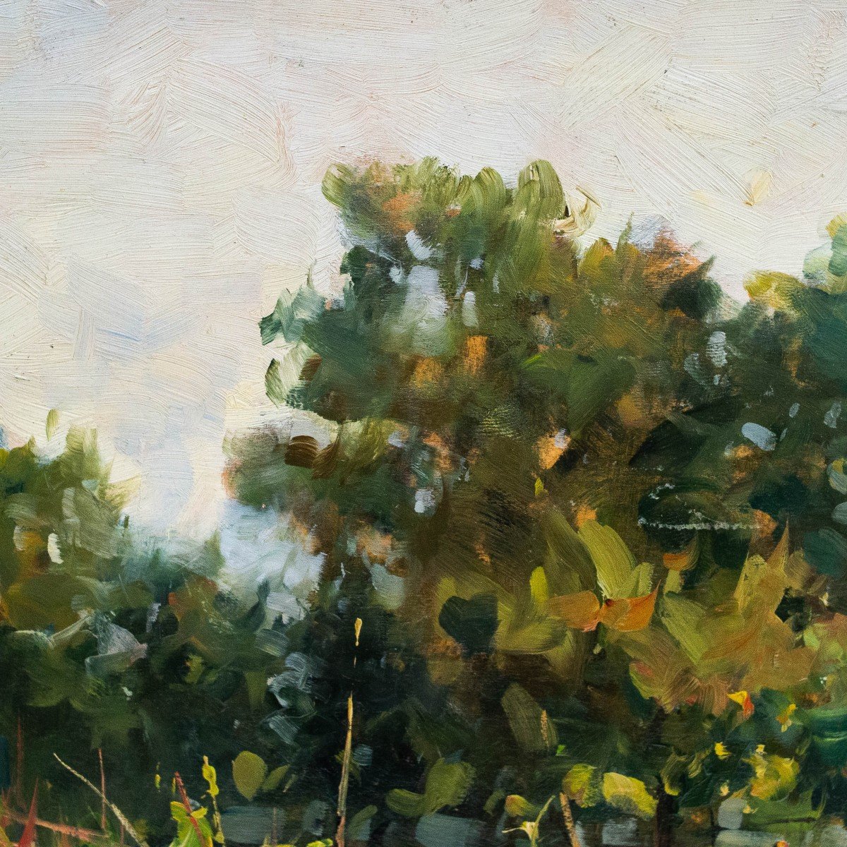 Carlo Follini "rustic Scene," Oil On Panel, Signed, 1893-photo-7