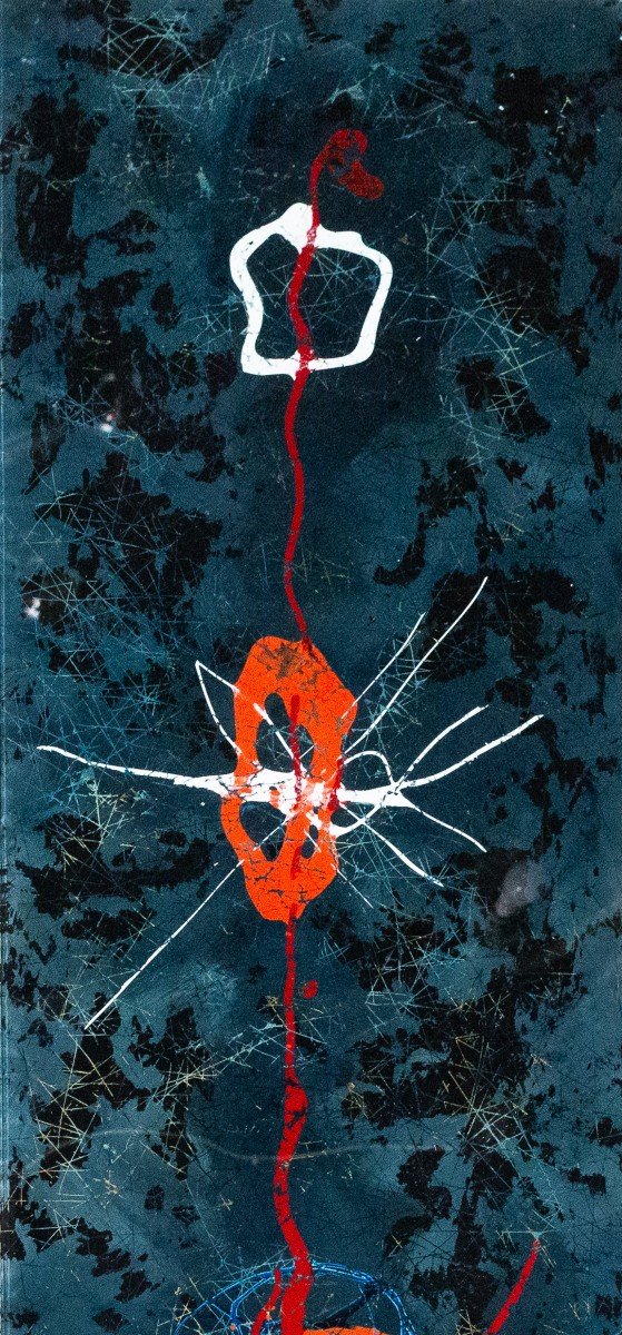 Duilio Bernabé X Fontana Arte, Back-painted Glass Panel, 1950s-photo-2