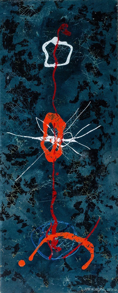 Duilio Bernabé X Fontana Arte, Back-painted Glass Panel, 1950s-photo-3