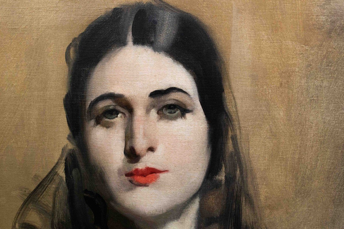 Antonio Ambrogio Alciati, "portrait Of A Noblewoman," Oil On Canvas, Signed, 1923-photo-4