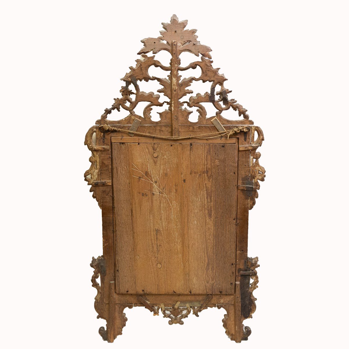 Miroir/foyer En Bois Doré, Original Louis XVI, époque 19ème Siècle-photo-4
