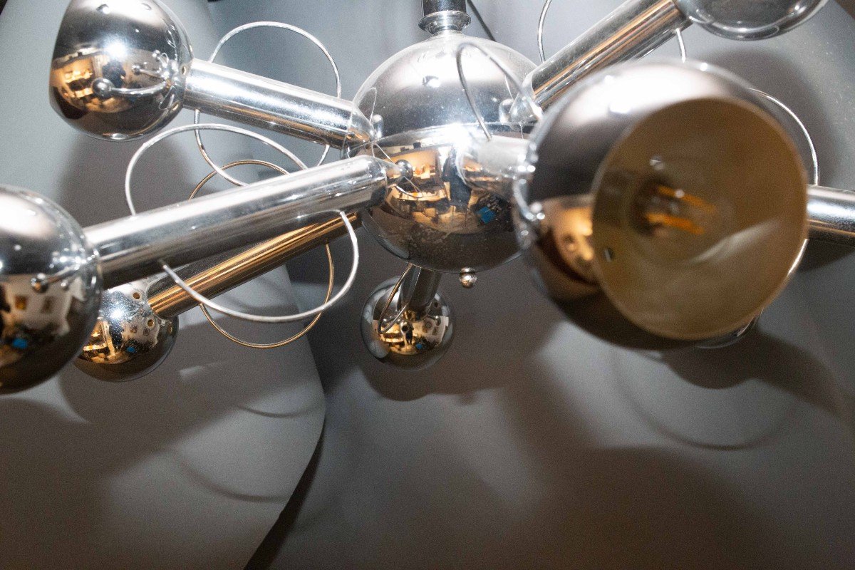 Pair Of Chandeliers, “manifattura Italia,” Reggiani Style, 1970s-photo-4