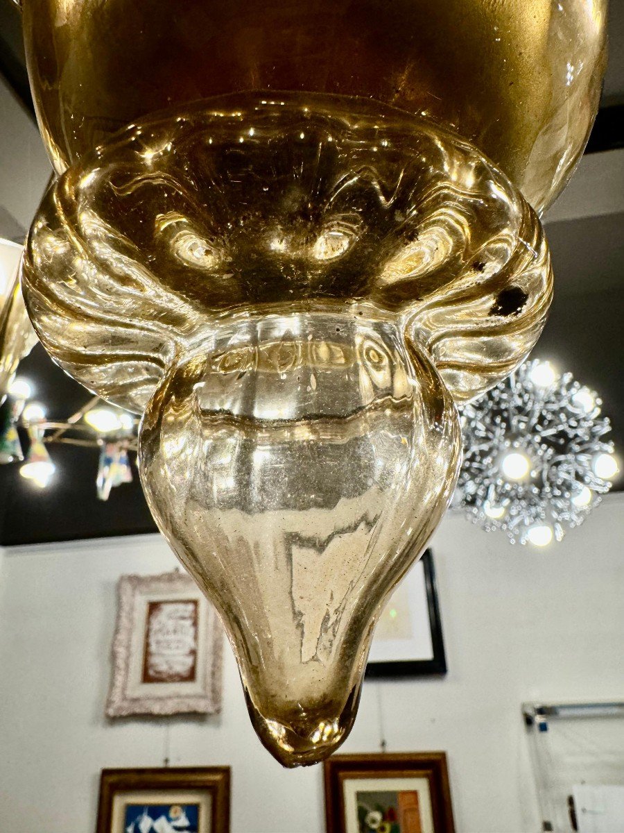Lustre En Verre Soufflé De Murano, 20e Siècle-photo-4