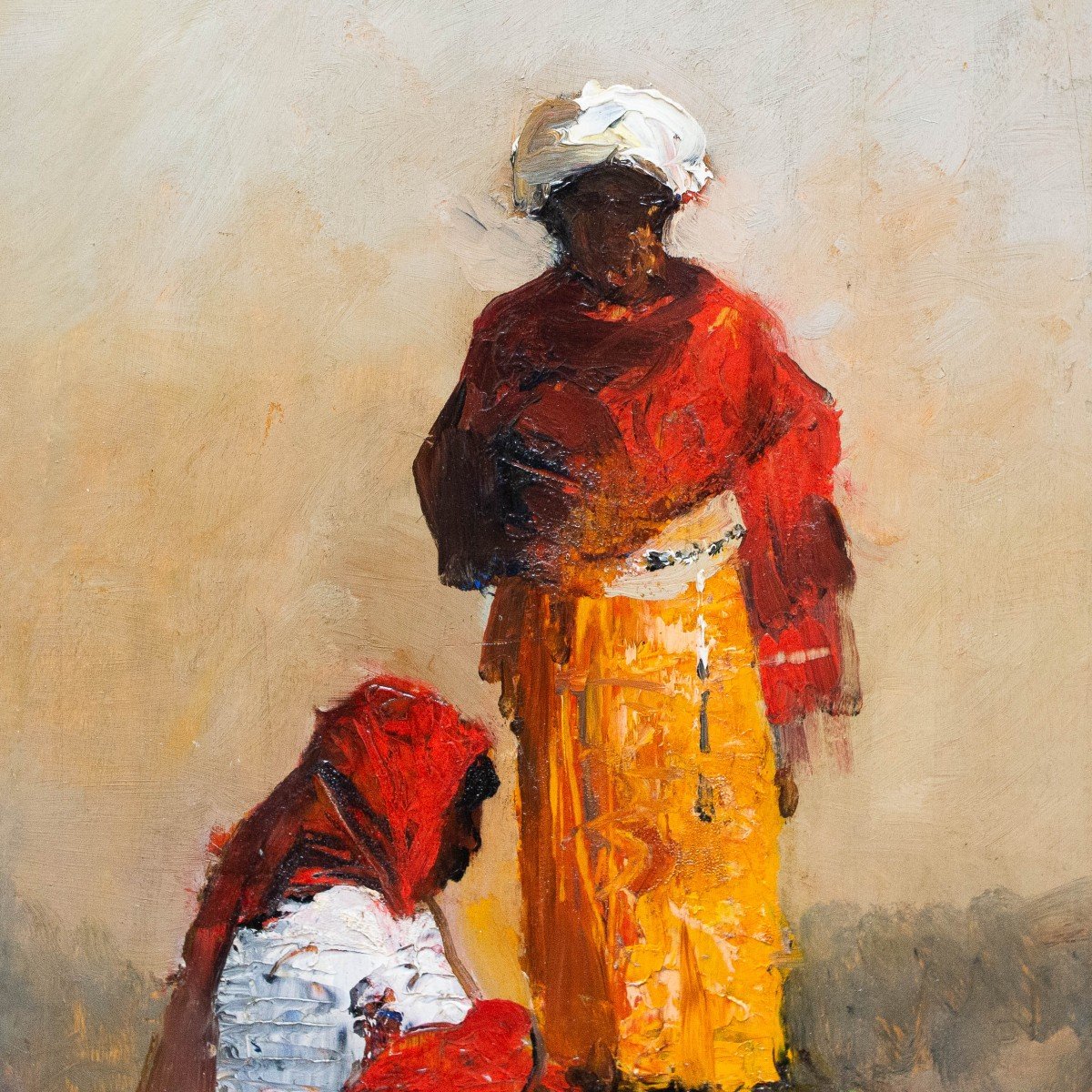 Lorenzo Delleani, “arab Scene,” Oil On Panel, 1889-photo-5