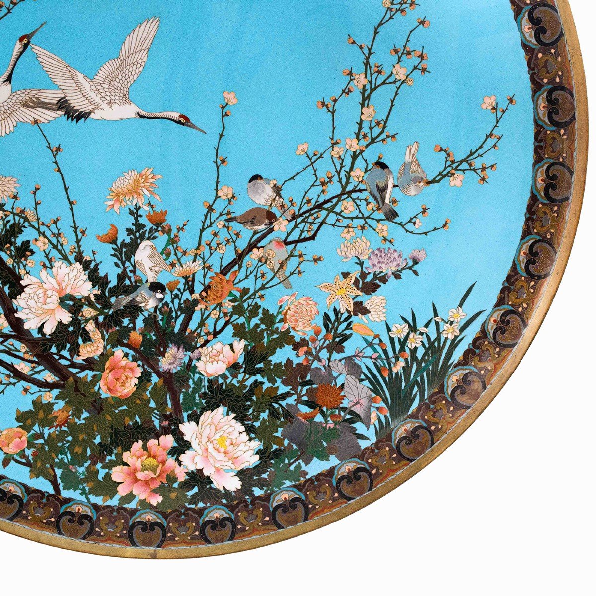 Large “japan” Cloisonné Dish, Mid-19th Century-photo-4