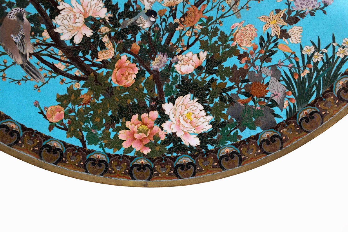 Large “japan” Cloisonné Dish, Mid-19th Century-photo-7