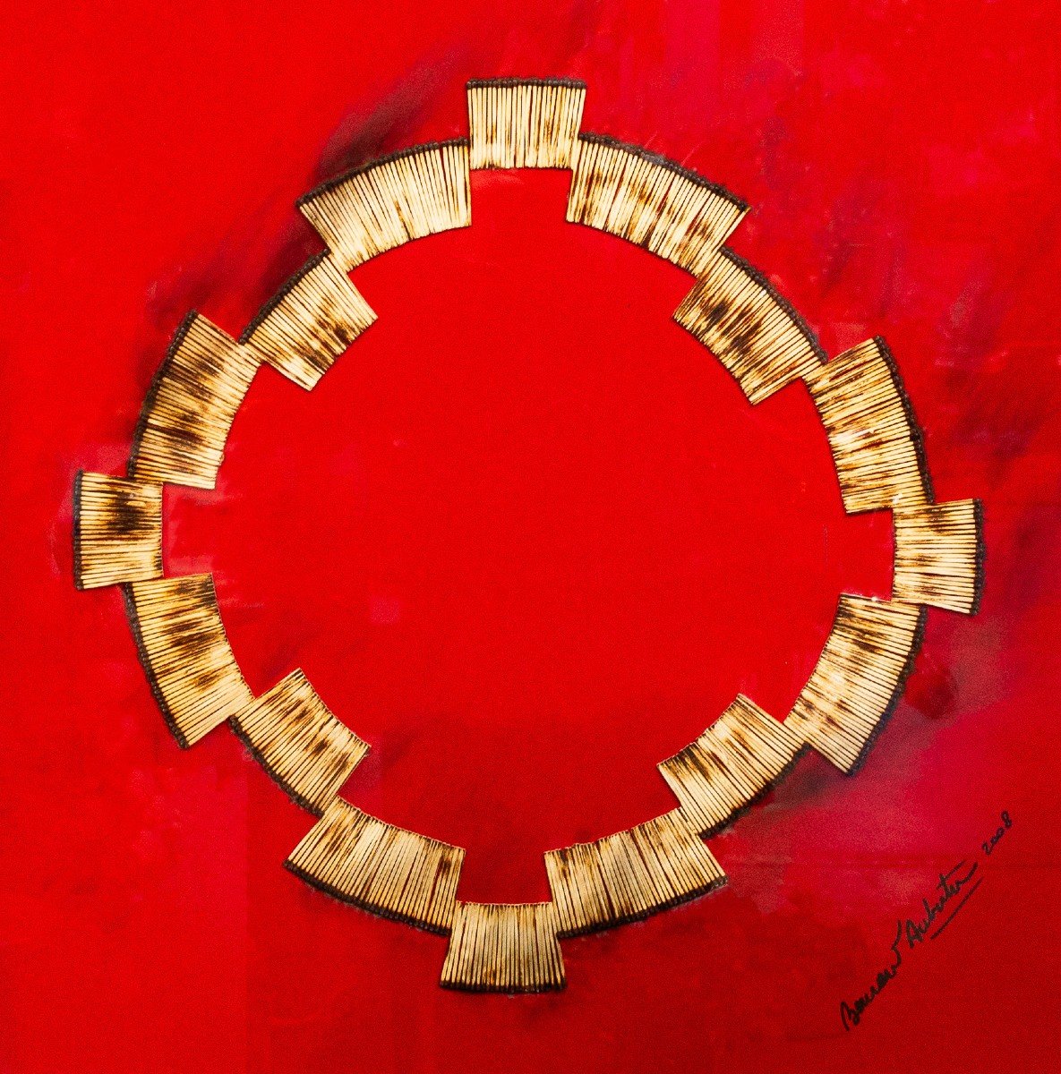 Bernard Aubertin, “dessin De Feu Sur Table Rogue,” 2007