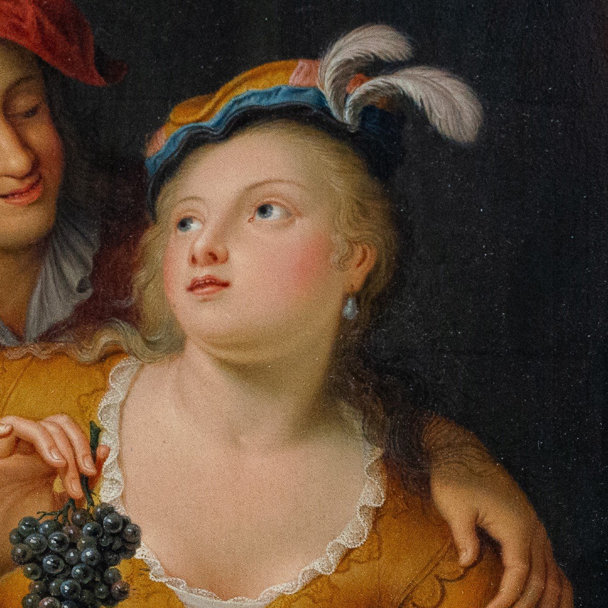 Gérard Wigmana, “the Courtship,” Oil On Panel, Signed, 1740-photo-2