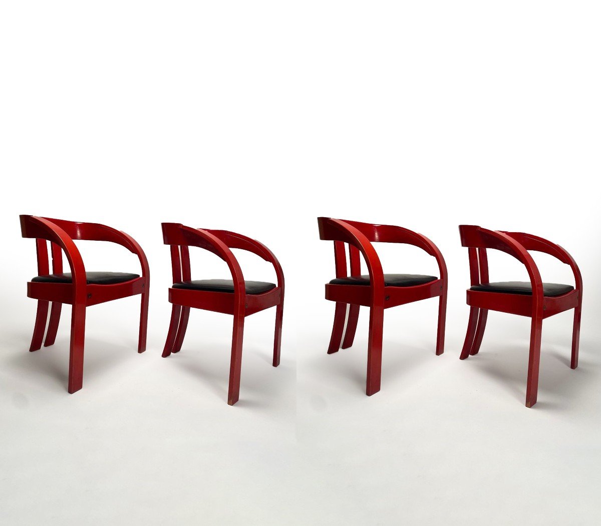 Giovanni Battista Bassi X Poltronova, Set 4 Armchairs “elisa,” 1960