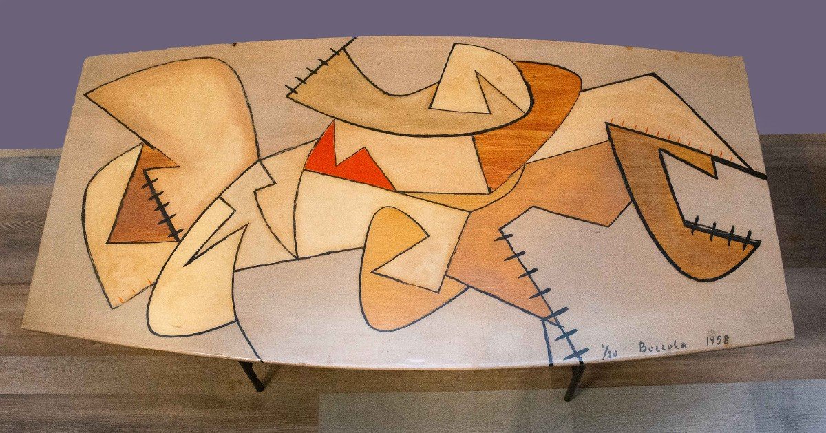 Table Basse, Par Angelo Bozzola, 1/20, Signée,1958 -photo-4