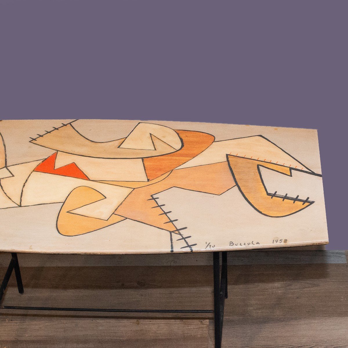 Table Basse, Par Angelo Bozzola, 1/20, Signée,1958 -photo-2
