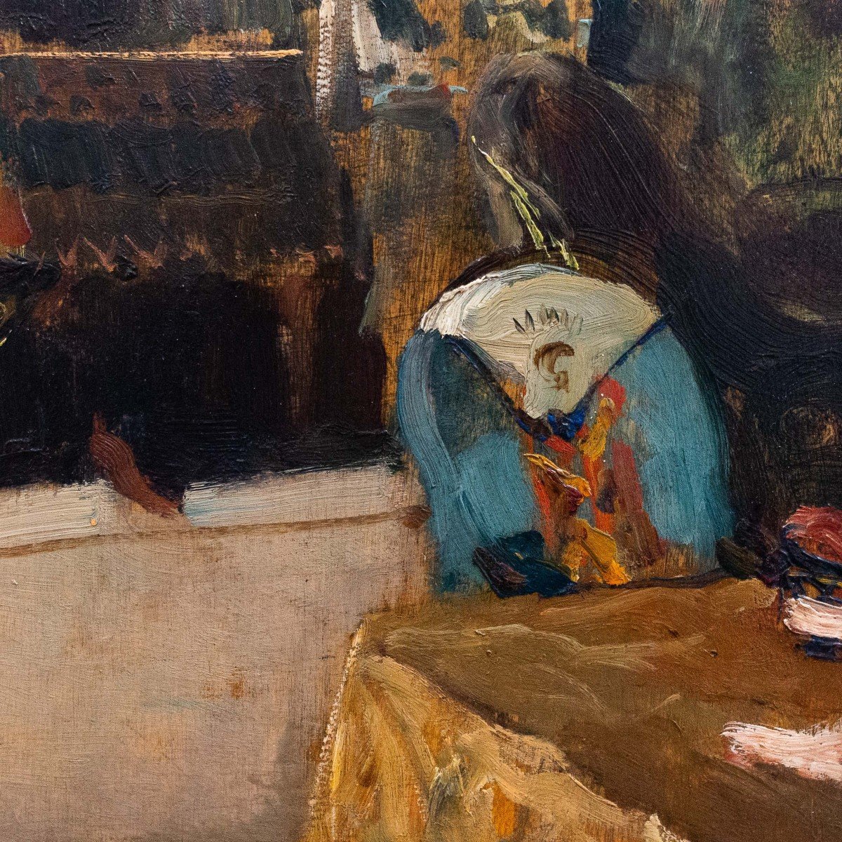 Lorenzo Delleani, "sul Cavalletto", Oil On Panel, Signed, 1892-photo-5