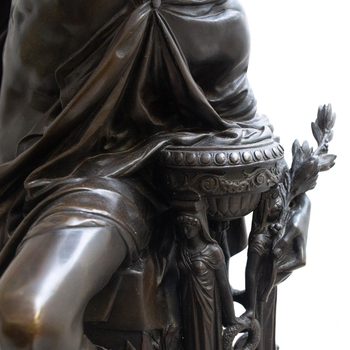 Mathurin Moreau, “apollo,” Large Bronze Sculpture, Signed, 19th Cent.-photo-3