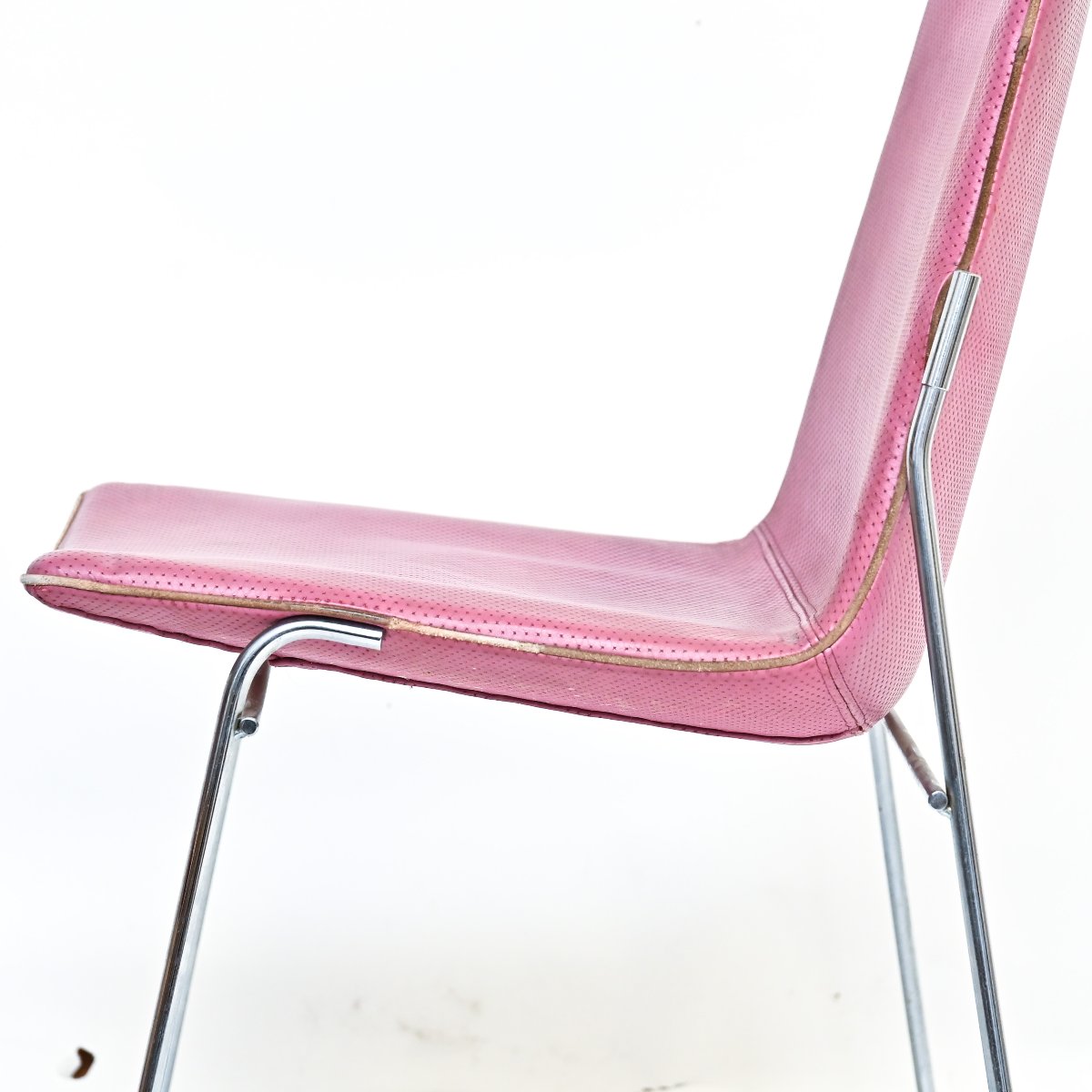 Offredi For Saporiti Set Of 6 Chairs In Leather And Metal, 1970s-photo-2