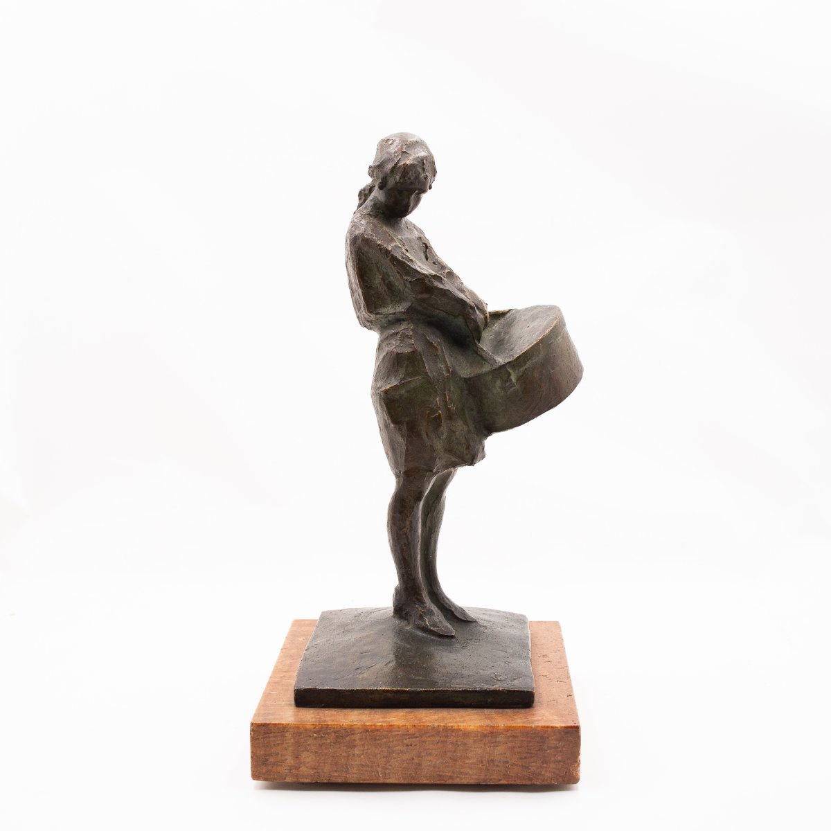 Attilio Gartmann, « Femme Au Panier », Début Du 20e Siècle-photo-4