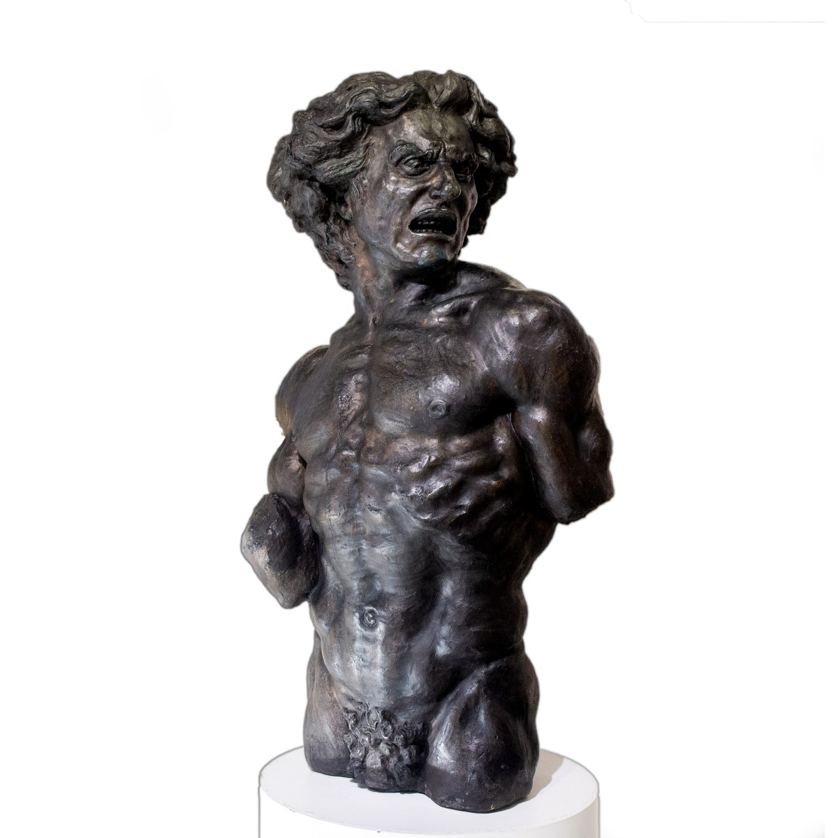 Bronze Sculpture, By Francesco Barbera Known As Sandrún, “beethoven,” 1900s Era