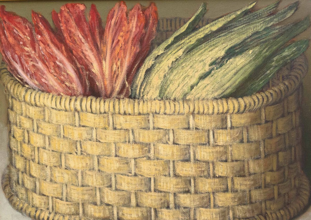 Fabio Aguzzi, « Radicchio Et Chou », Huile Sur Toile, Signée, époque 1900-photo-3