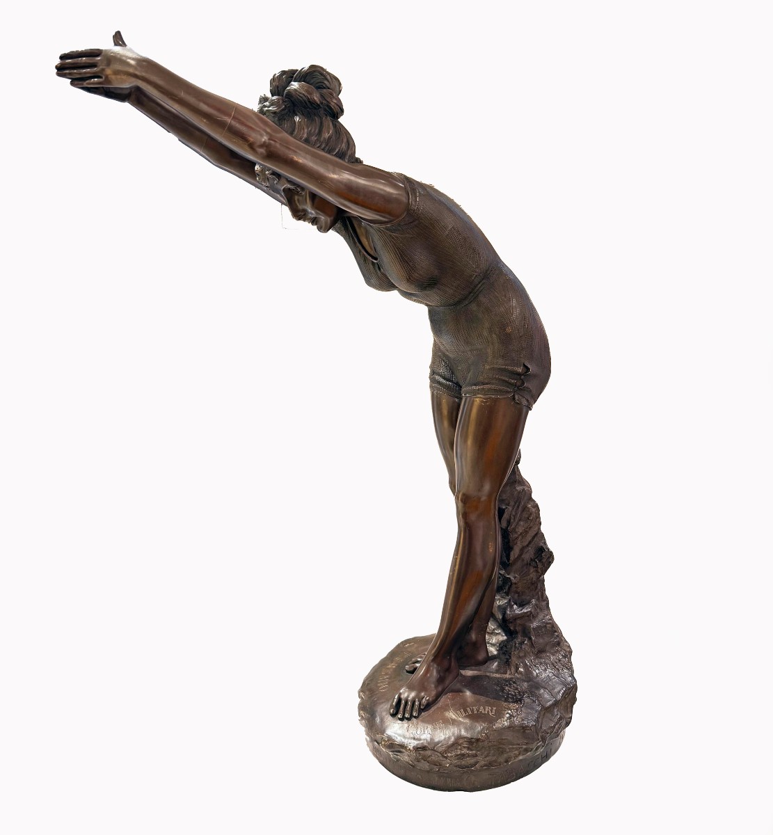 Odoardo Tabacchi (1831 - 1905), “tuffolina,” Bronze Sculpture, 1886