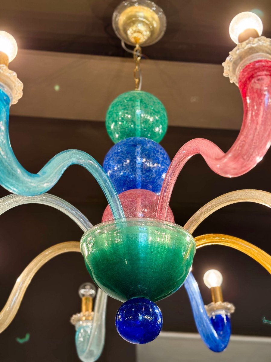 Lustre En Verre De Murano De Style Gio Ponti, époque 20e Siècle-photo-3