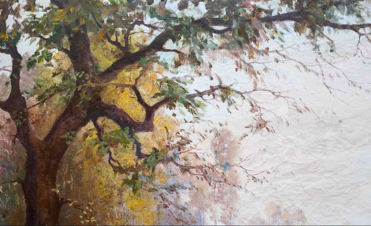 Leonardo Roda, « Nomades », Huile Sur Toile, Signée, Début Du XXe Siècle-photo-5
