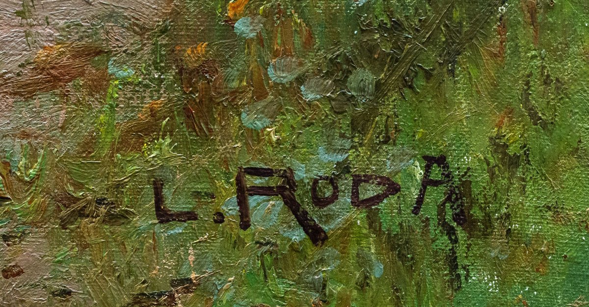 Leonardo Roda, « Nomades », Huile Sur Toile, Signée, Début Du XXe Siècle-photo-6