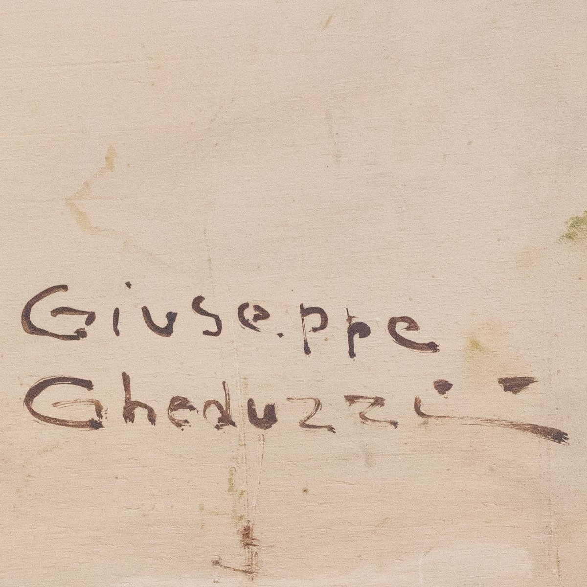 Giuseppe Gheduzzi, "Valtournenche", huile sur contreplaqué, époque 20e siècle-photo-4