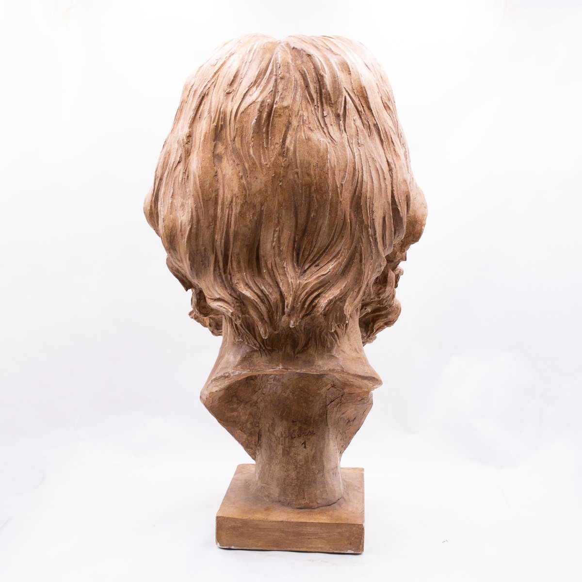 Sculpture en plâtre peint "Sandrun", époque 20e siècle-photo-4