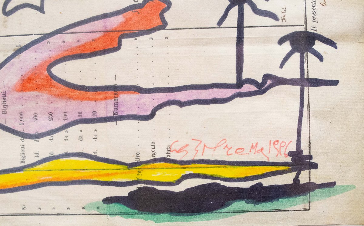 Carol Rama, "Sans titre", technique mixte sur papier, 1996-photo-4