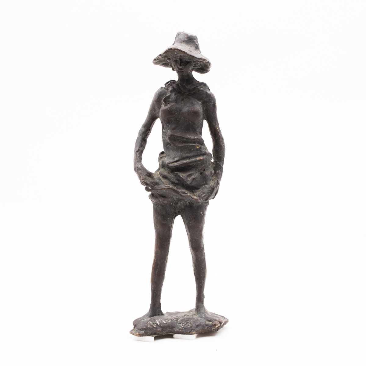 Augusto Murer, « Mondina », bronze patiné, signé sur le socle, 1975
