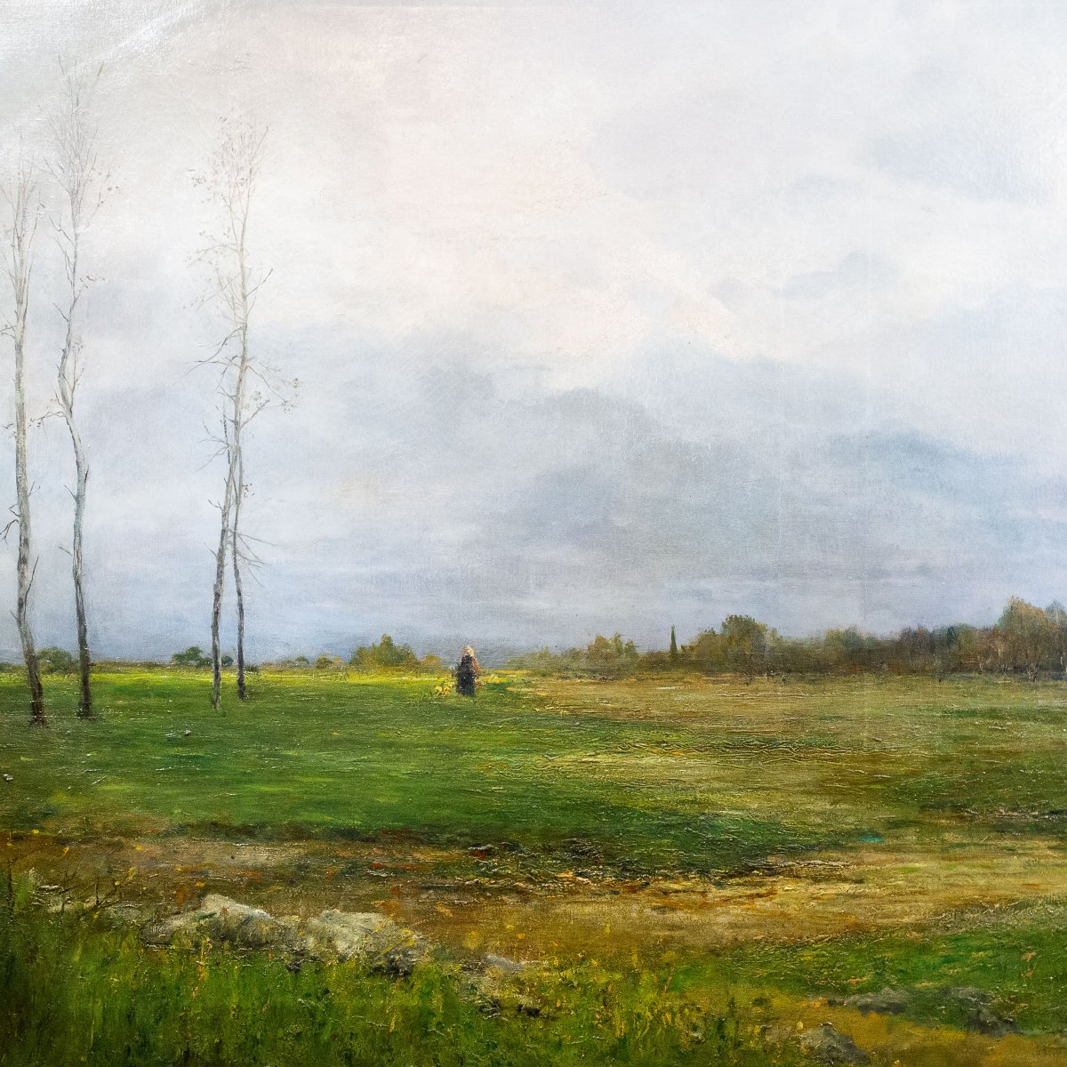 Emilia Ferrettini Rossotti, “between Lights And Clouds,” Oil On Canvas, Signed, 1897-photo-3