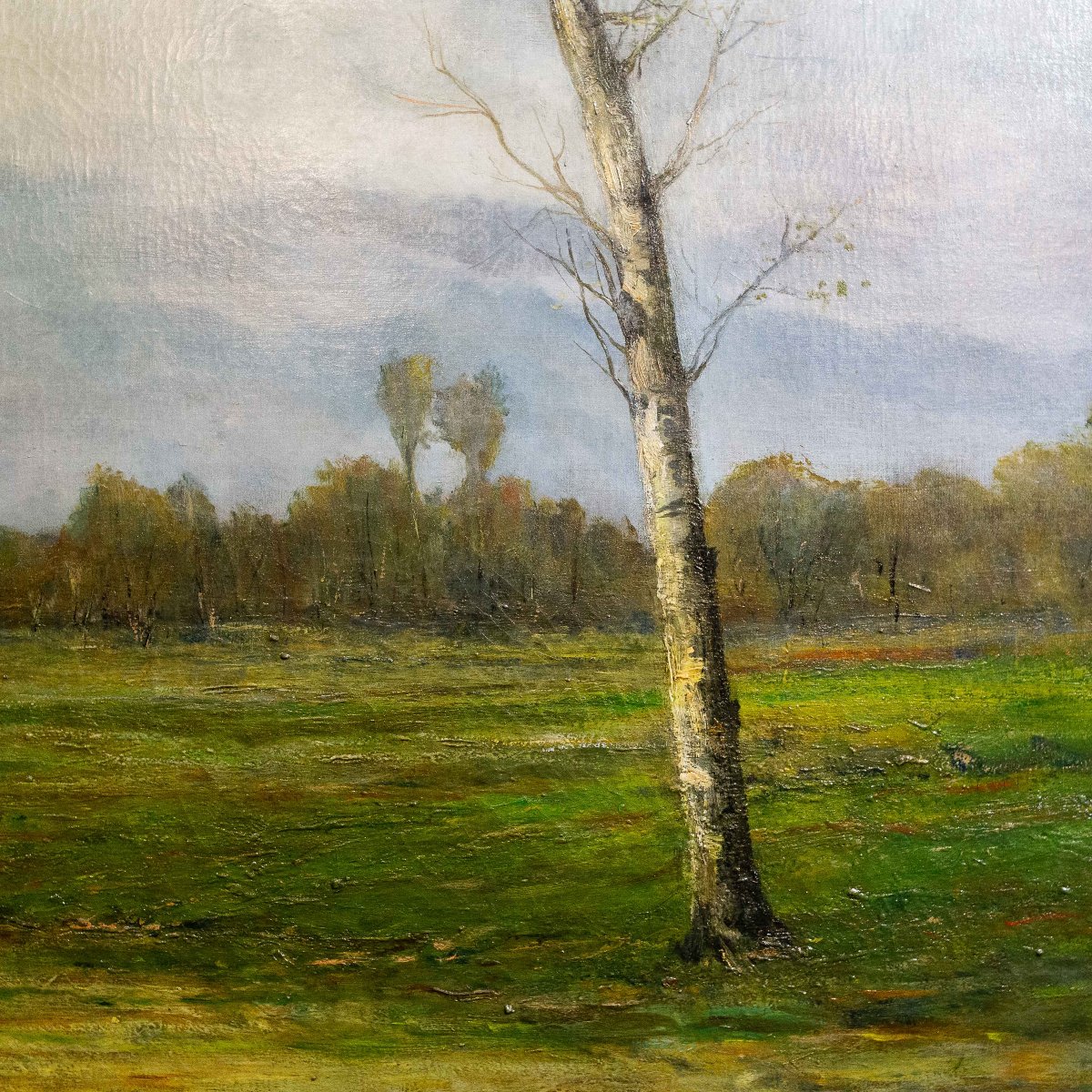 Emilia Ferrettini Rossotti, “between Lights And Clouds,” Oil On Canvas, Signed, 1897-photo-3